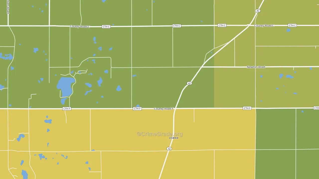 Osman, WI Map of Murder Rates