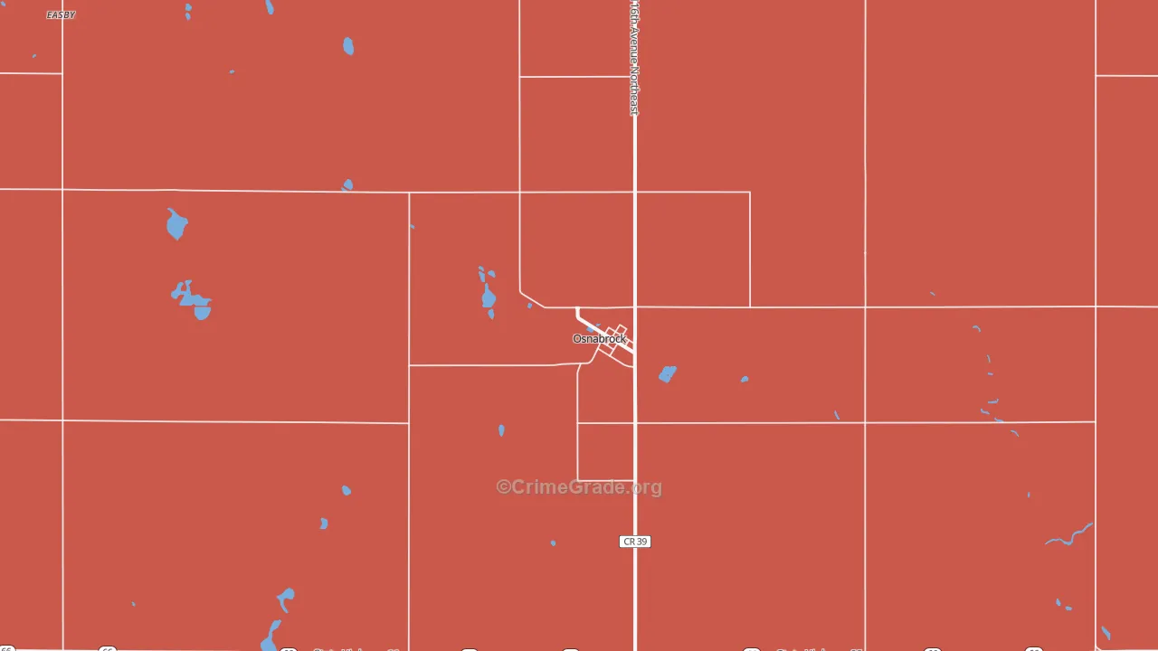 Osnabrock, ND Map of Murder Rates