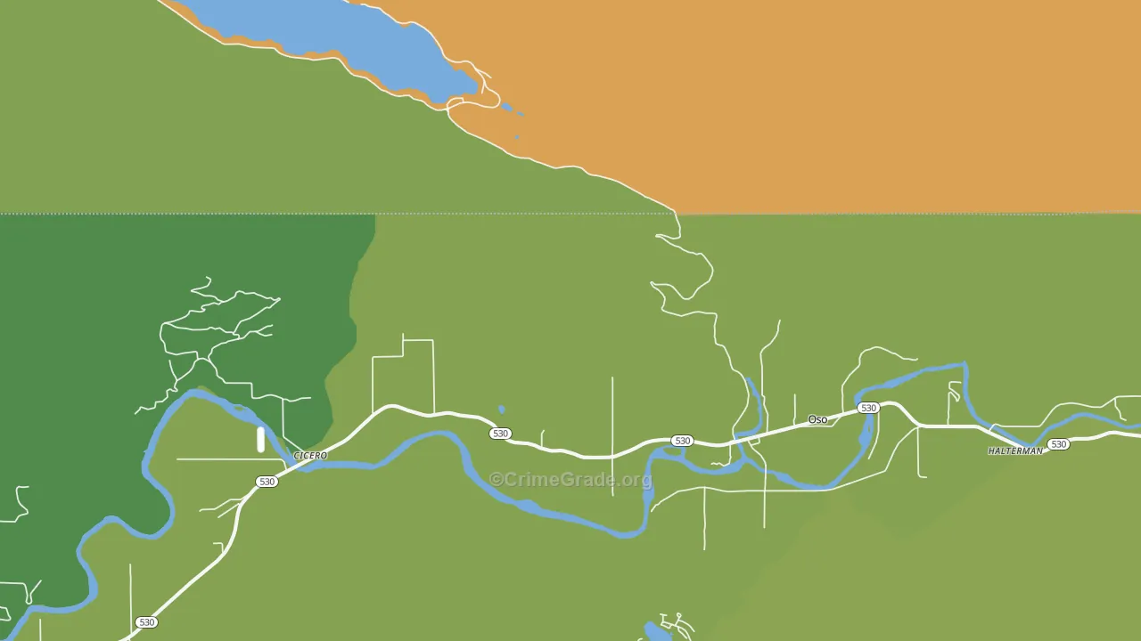 Oso, WA Map of Murder Rates