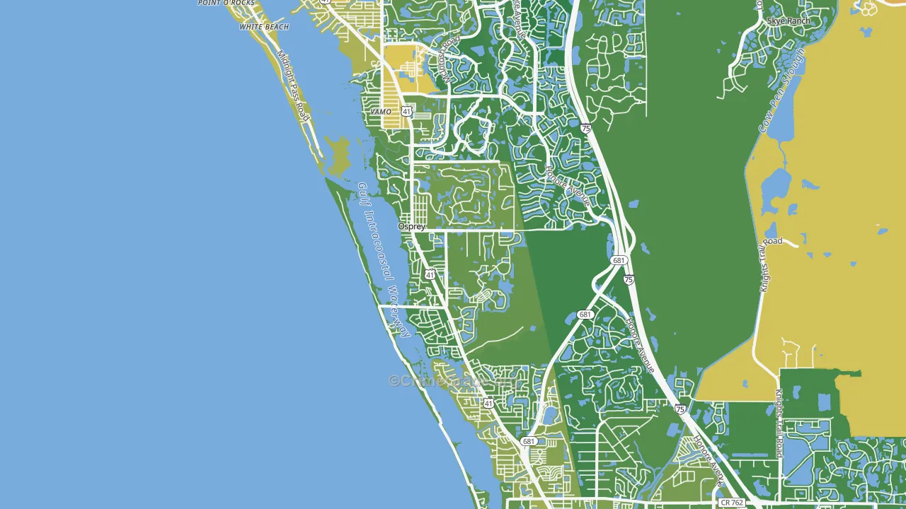 Osprey, FL Map of Murder Rates