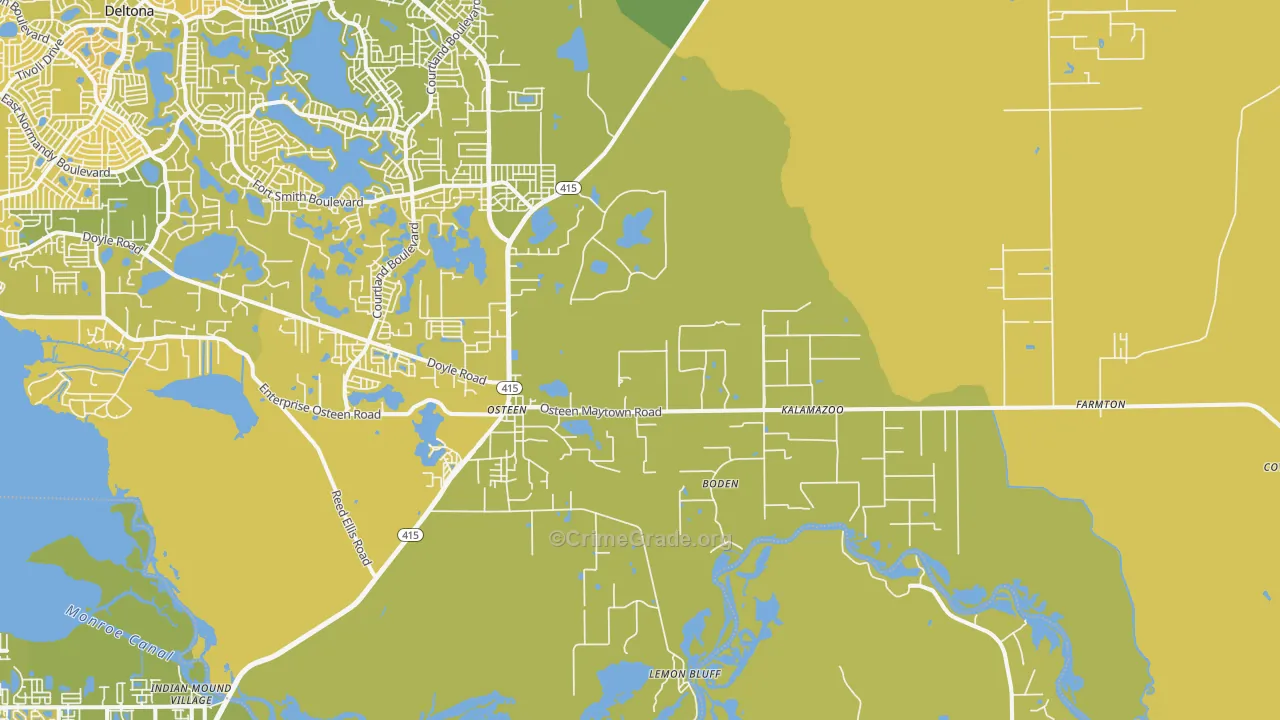 Osteen, FL Map of Murder Rates