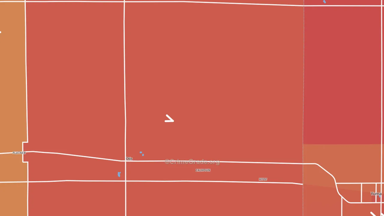 Otis, CO Map of Murder Rates