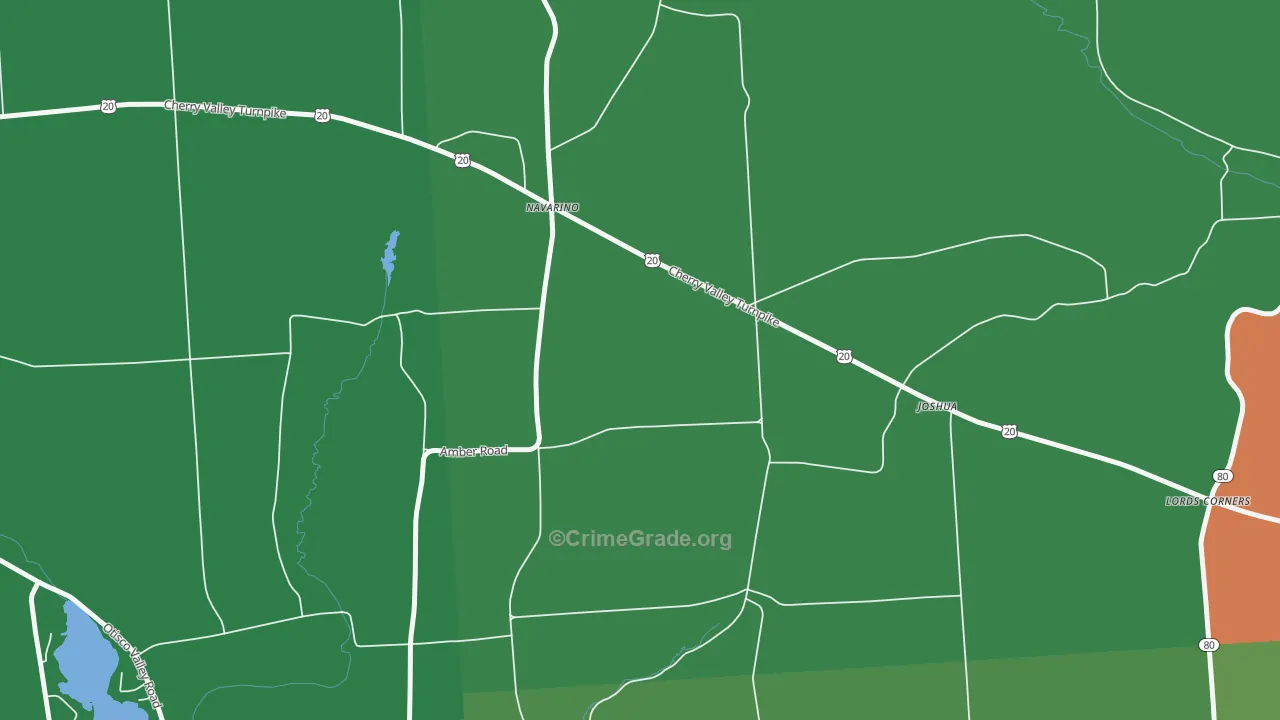 Otisco Valley, NY Map of Murder Rates