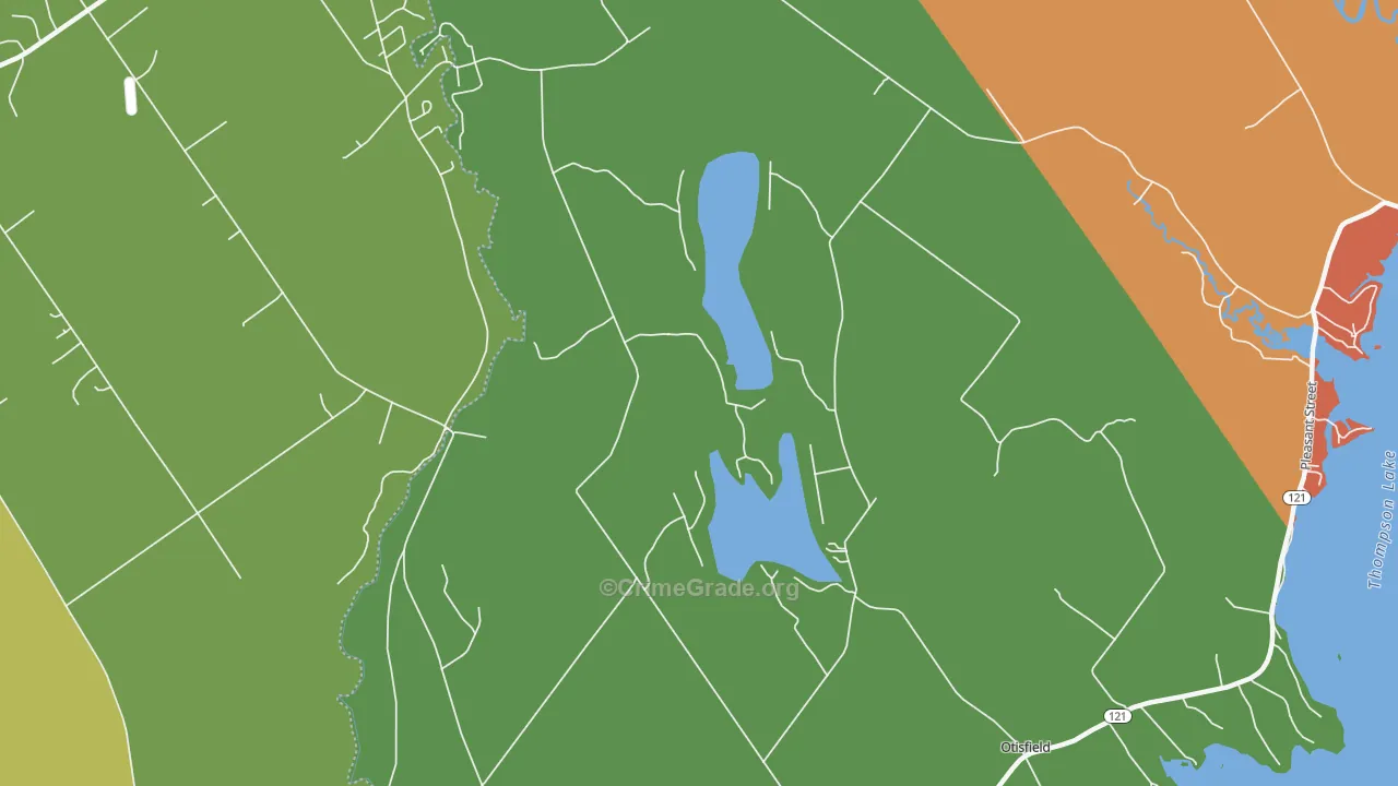 Otisfield, ME Map of Murder Rates