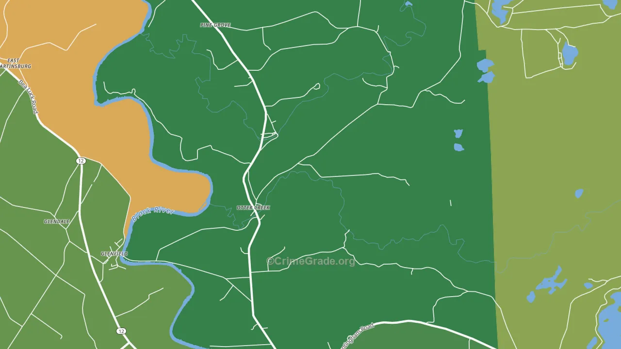 Otter Creek, NY Map of Murder Rates