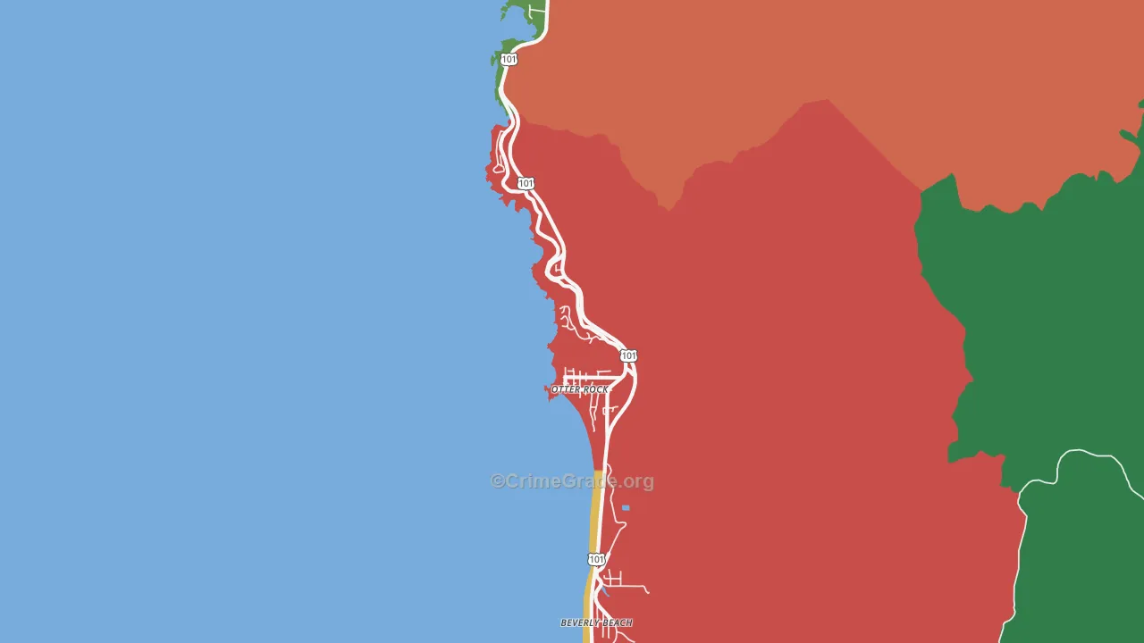 Otter Rock, OR Map of Murder Rates