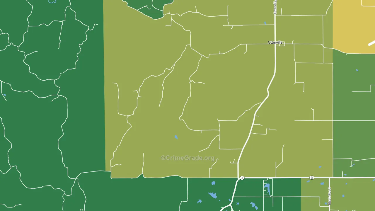 Otterville, IL Map of Murder Rates
