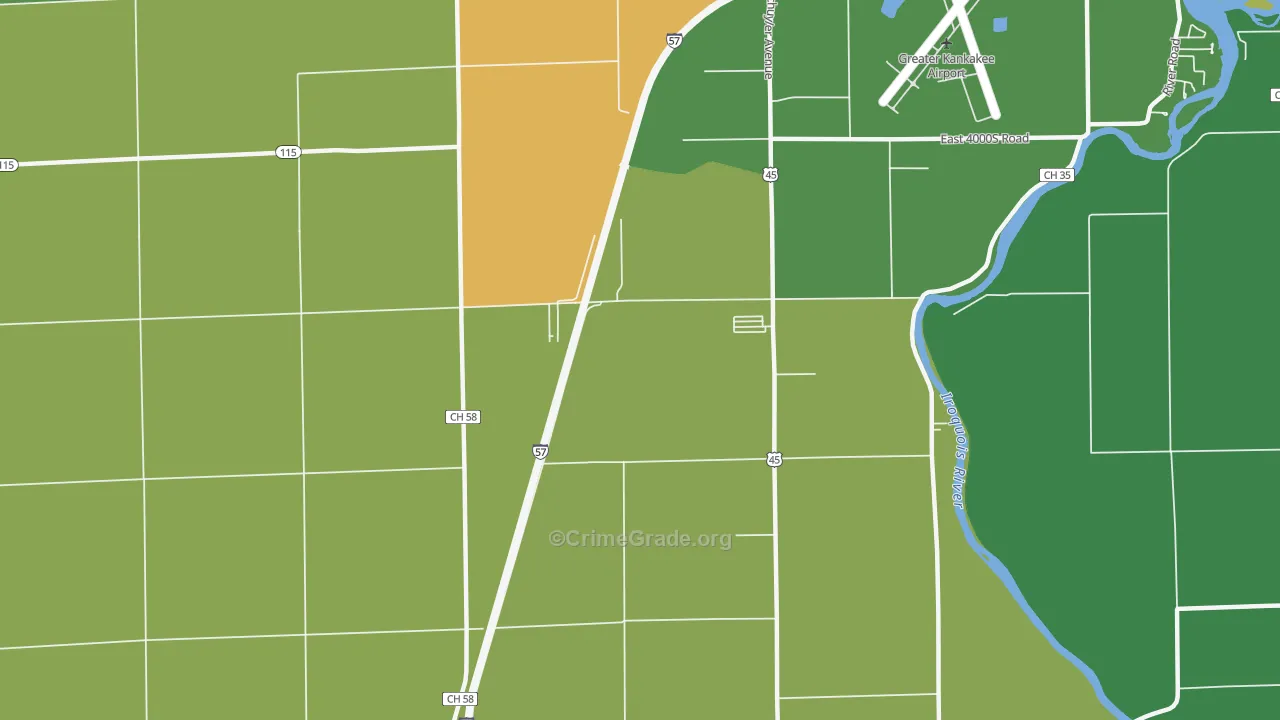 Otto, IL Map of Murder Rates
