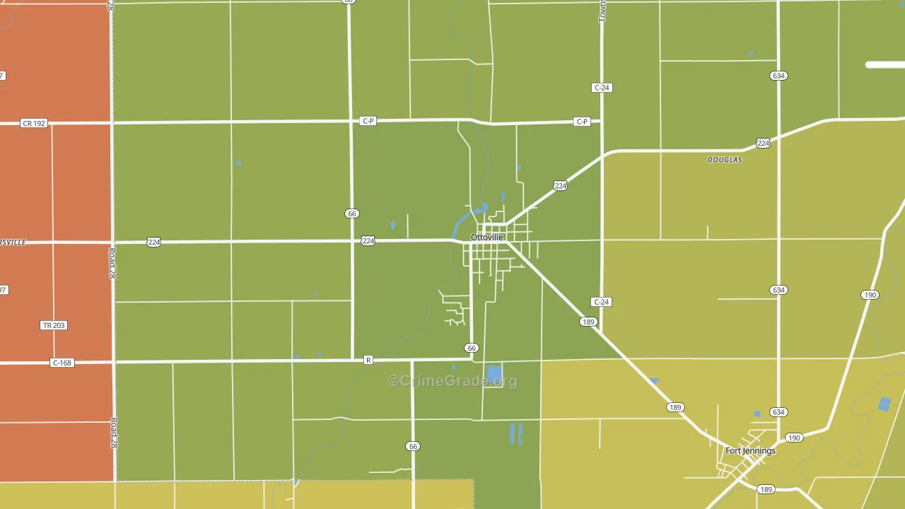 Ottoville, OH Map of Murder Rates