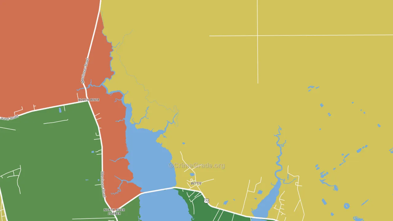 Otway, NC Map of Murder Rates