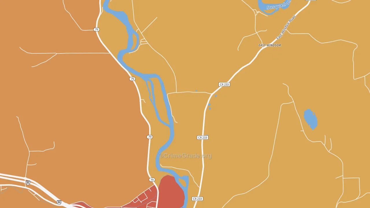 Ouaquaga, NY Map of Murder Rates