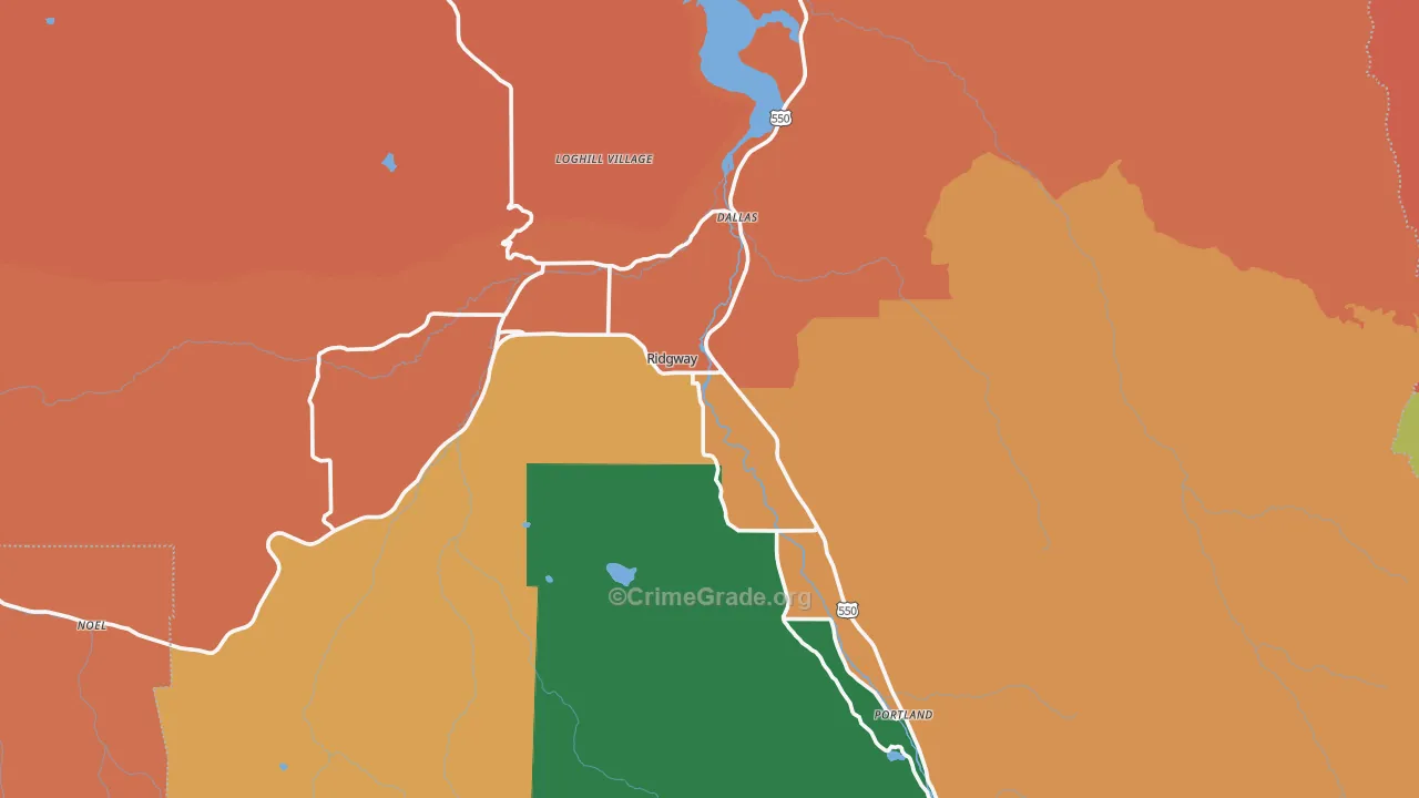 Ouray County, CO Map of Murder Rates
