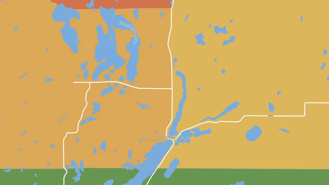 Outing, MN Map of Murder Rates