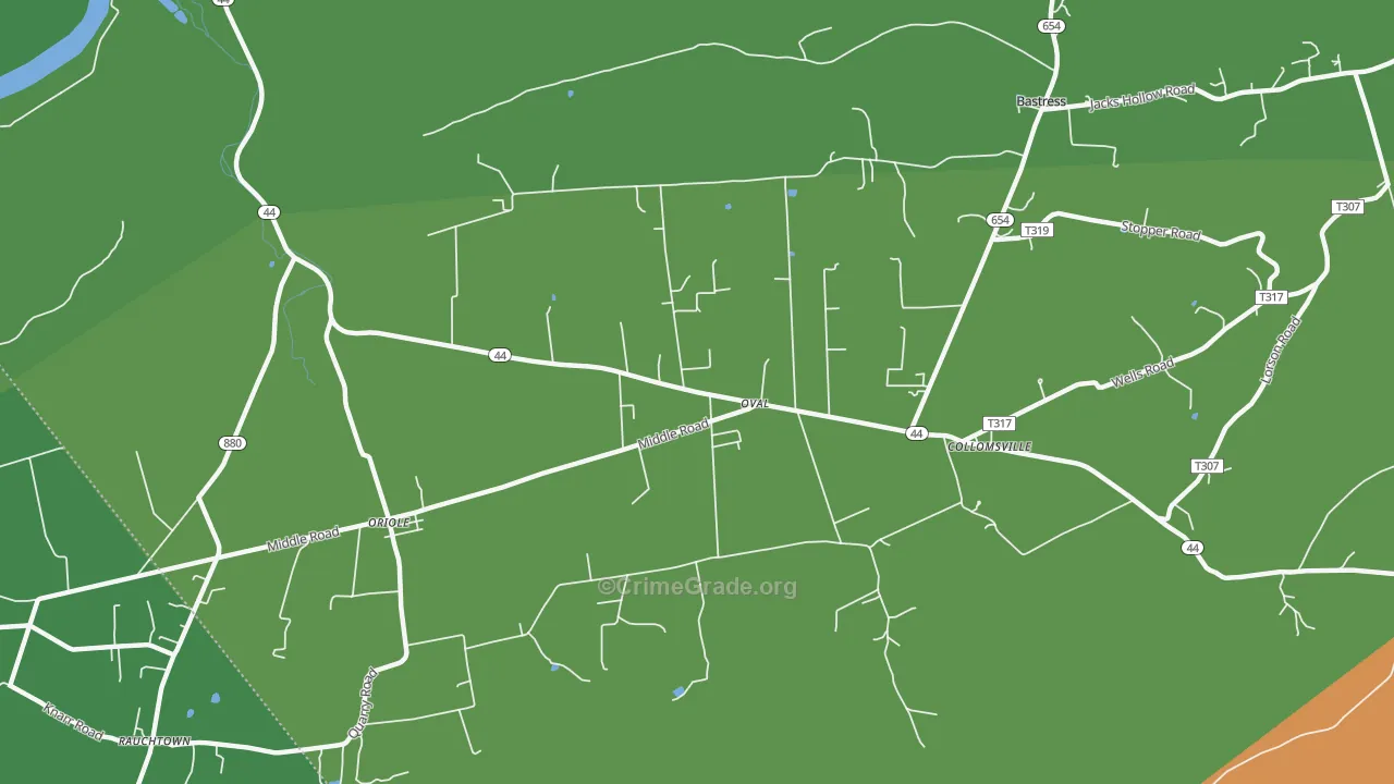 Oval, PA Map of Murder Rates