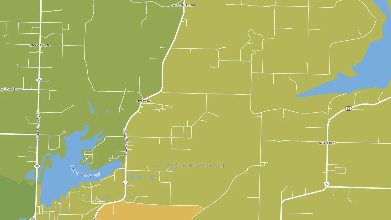 Overcup, AR Map of Murder Rates