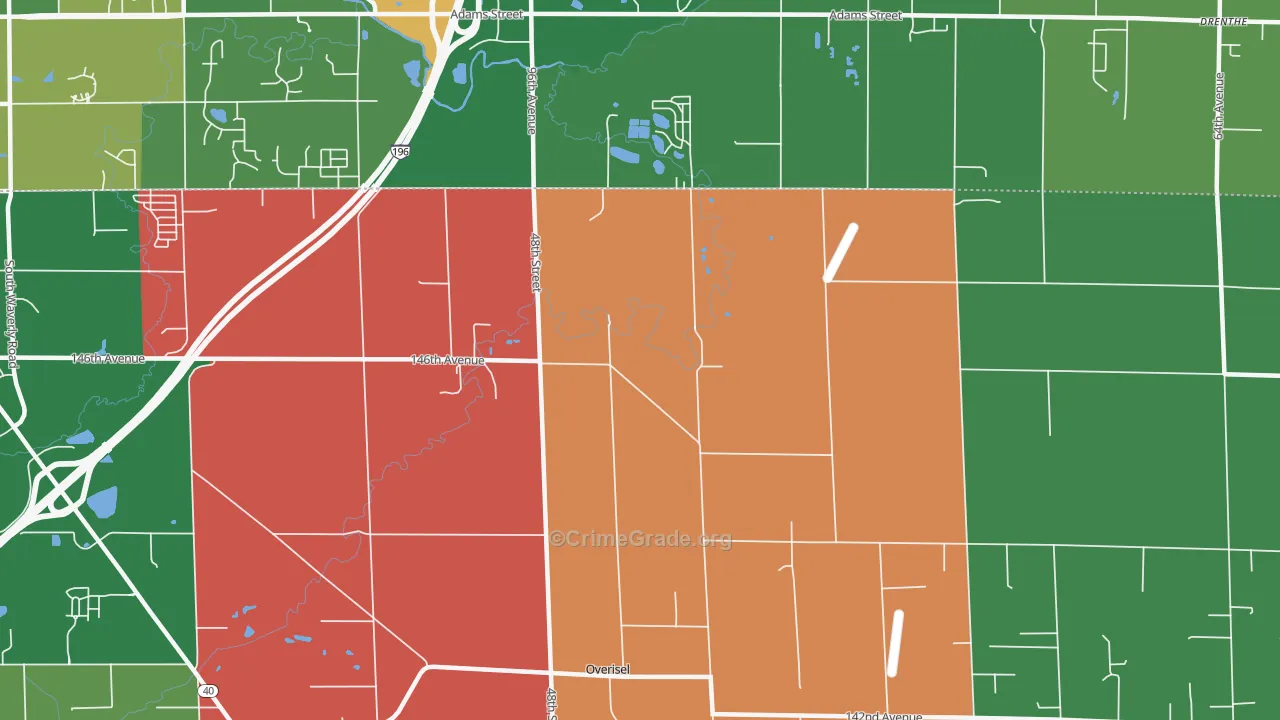 Overisel, MI Map of Murder Rates