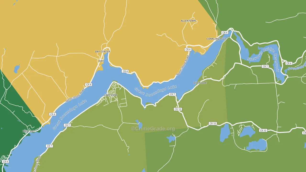 Overlook, NY Map of Murder Rates