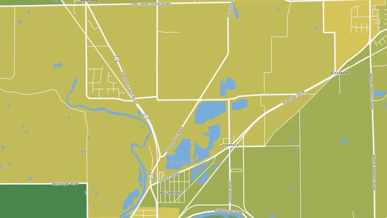 Overpeck, OH Map of Murder Rates