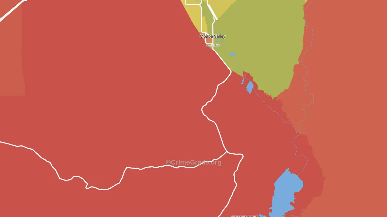Overton, NV Map of Murder Rates