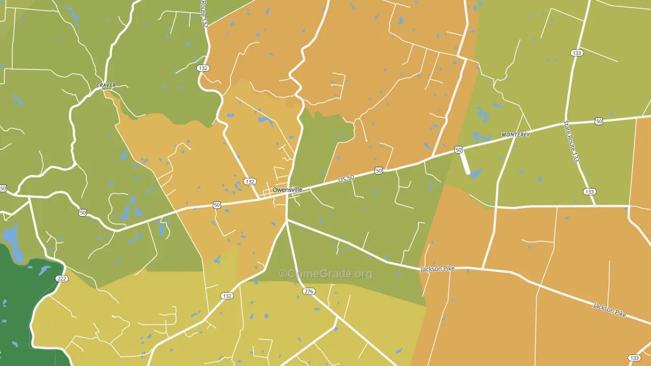 Owensville, OH Map of Murder Rates