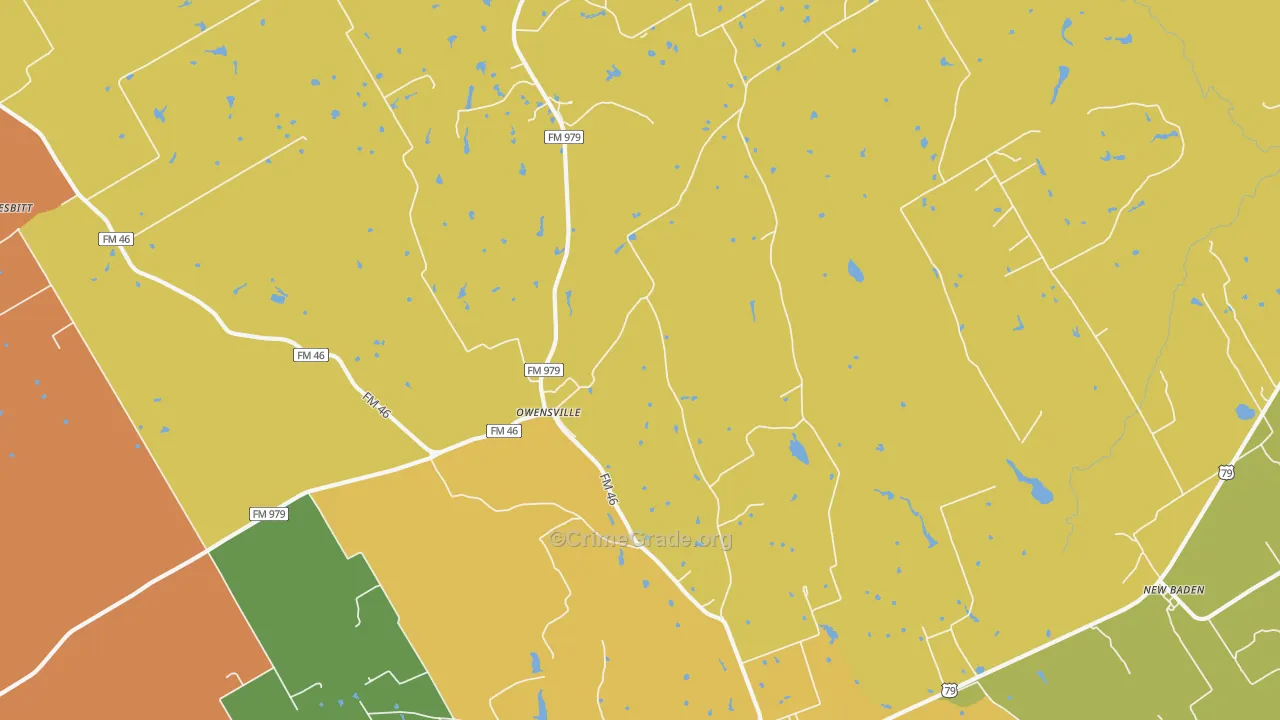 Owensville, TX Map of Murder Rates