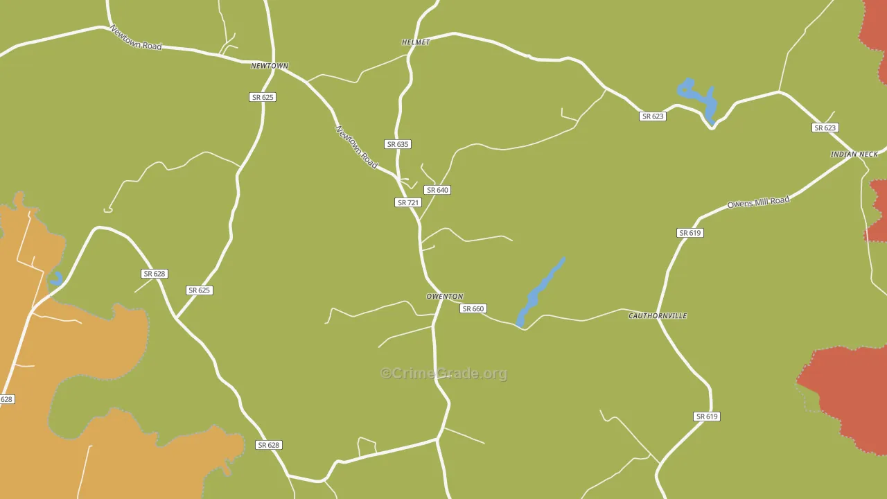 Owenton, VA Map of Murder Rates