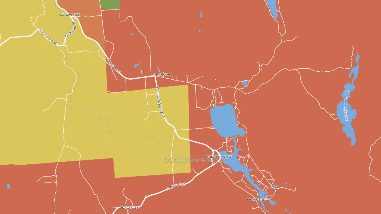 Owls Head, NY Map of Murder Rates