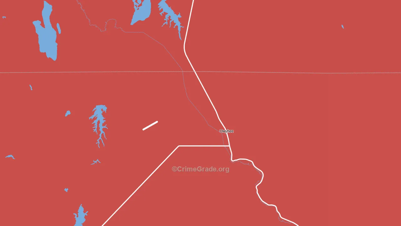 Owyhee, NV Map of Murder Rates