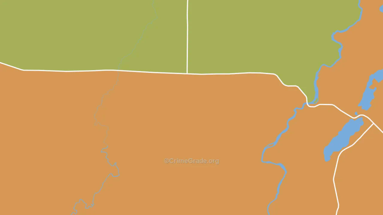 Oxbo, WI Map of Murder Rates