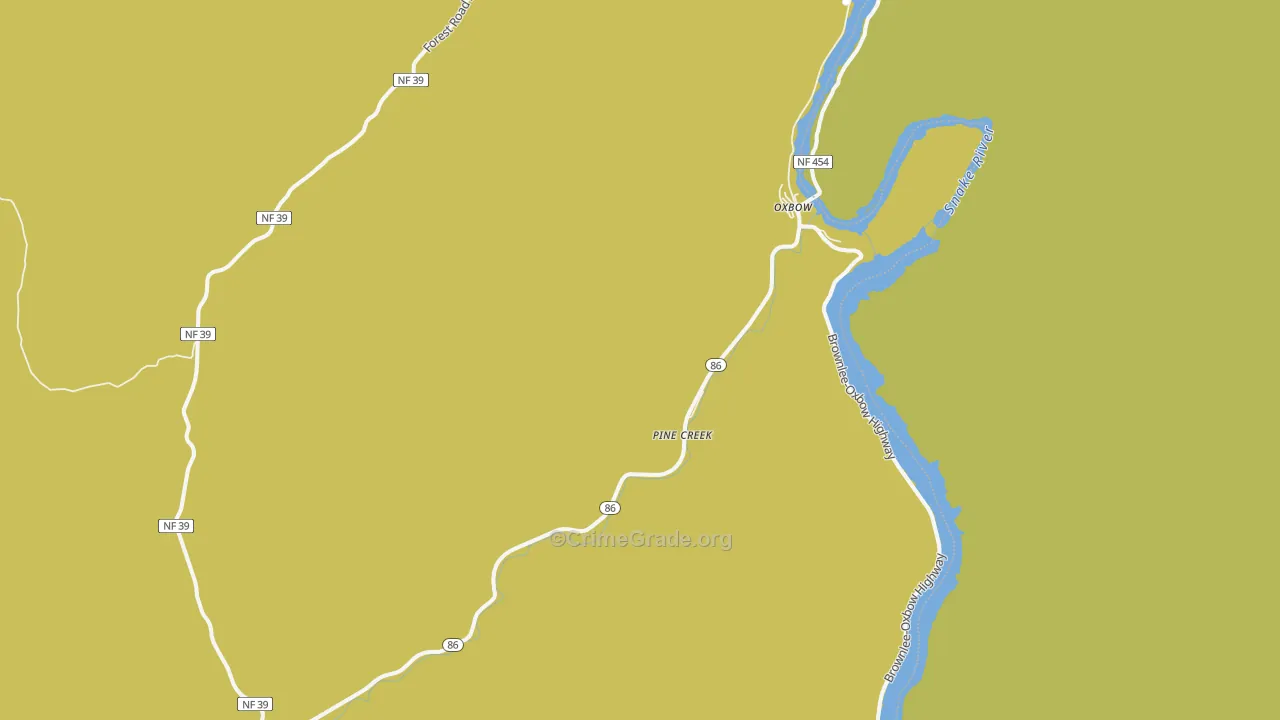 Oxbow, OR Map of Murder Rates