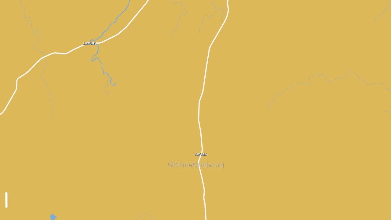 Oxford, TX Map of Murder Rates