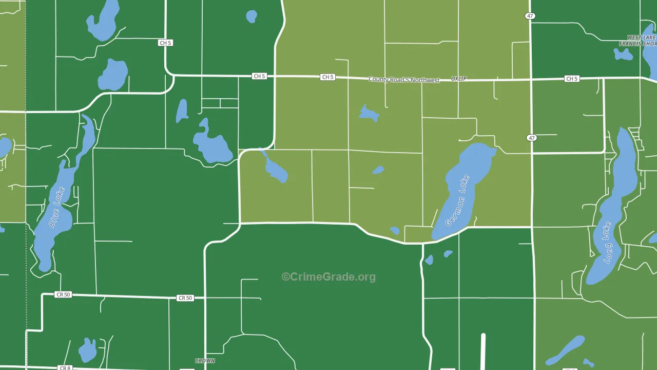 Oxlip, MN Map of Murder Rates