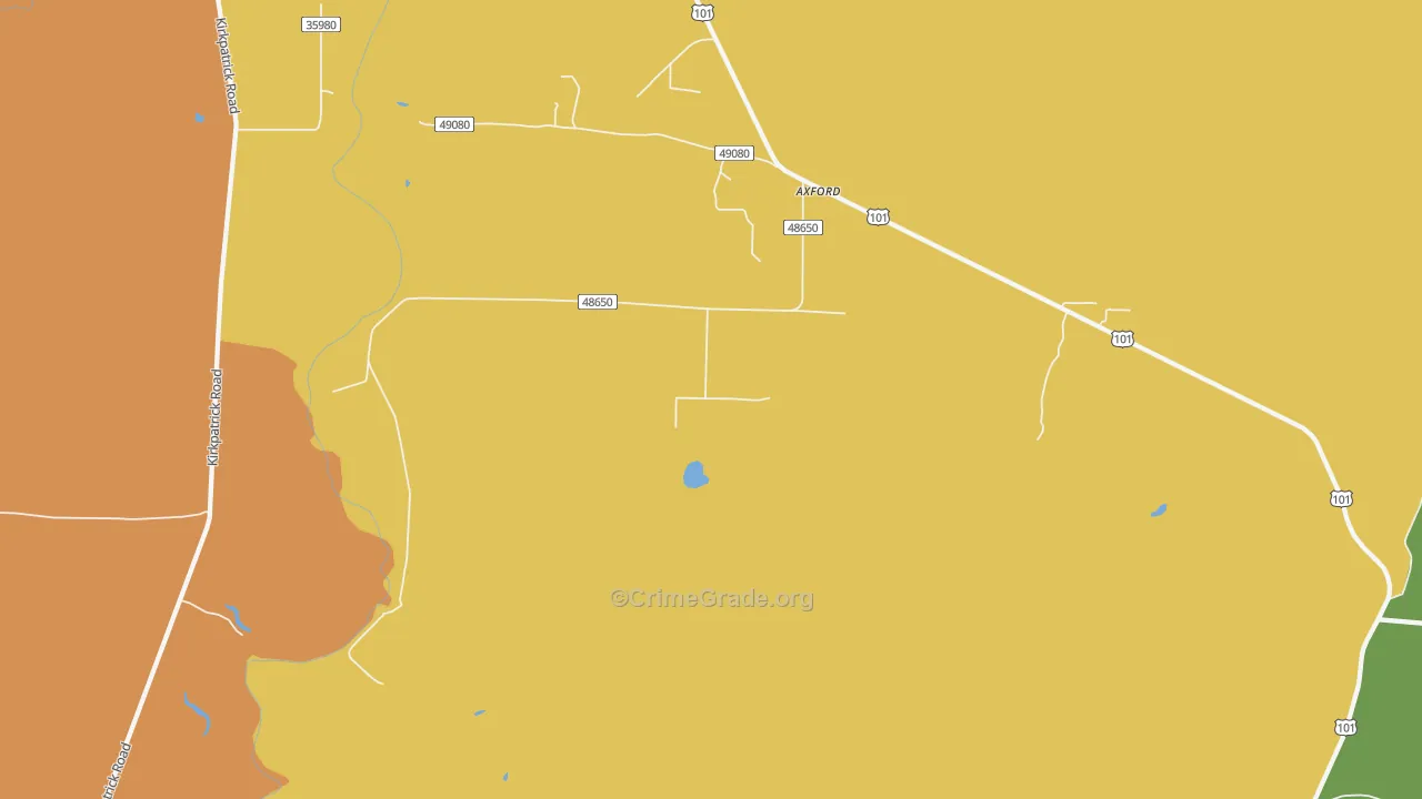 Oyhut, WA Map of Murder Rates
