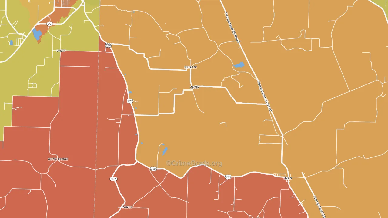 Ozan, AR Map of Murder Rates