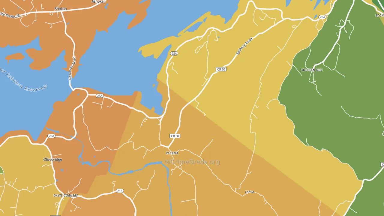 Pacama, NY Map of Murder Rates