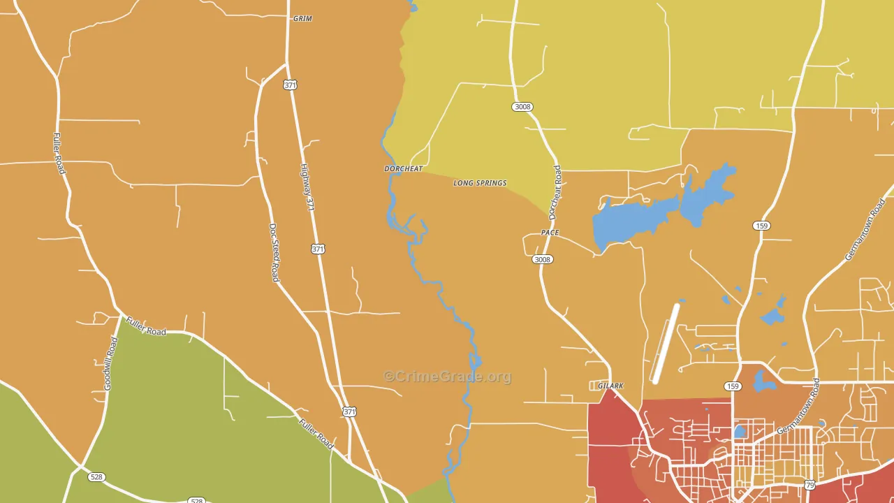Pace, LA Map of Murder Rates