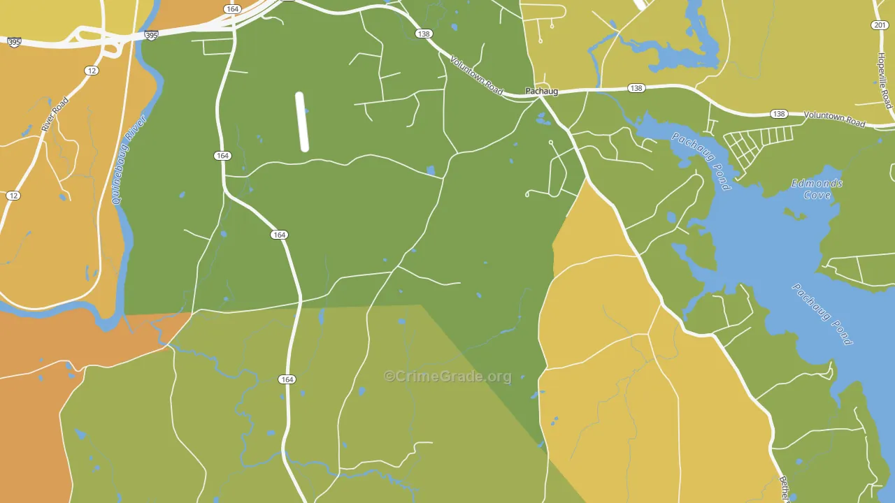 Pachaug, CT Map of Murder Rates