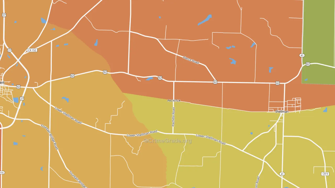 Pachitla, GA Map of Murder Rates