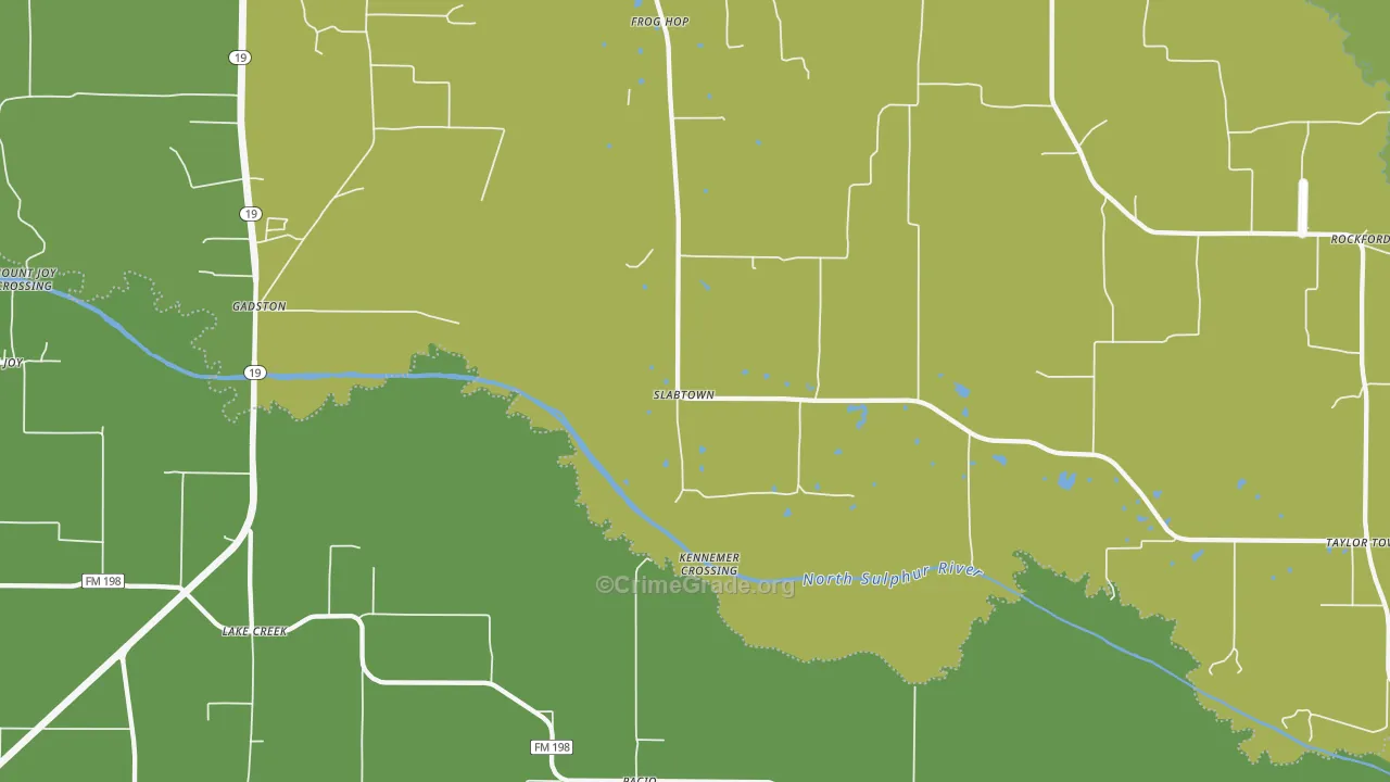Pacio, TX Map of Murder Rates