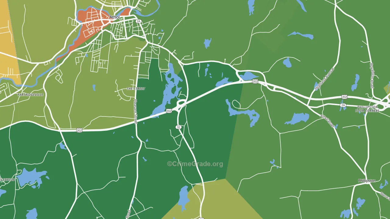 Packard Heights, MA Map of Murder Rates