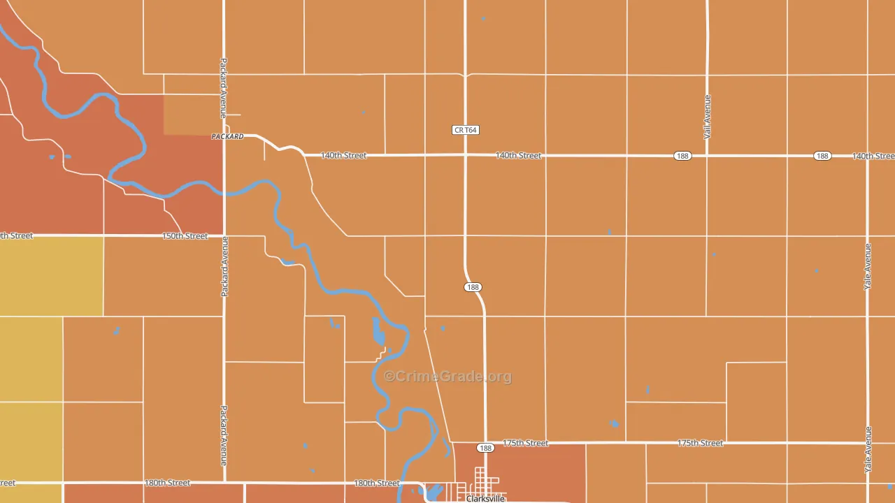 Packard, IA Map of Murder Rates