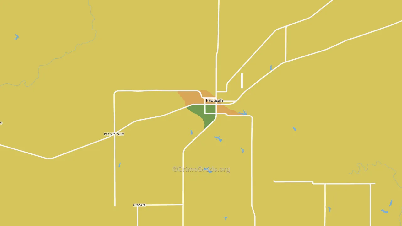 Paducah, TX Map of Murder Rates