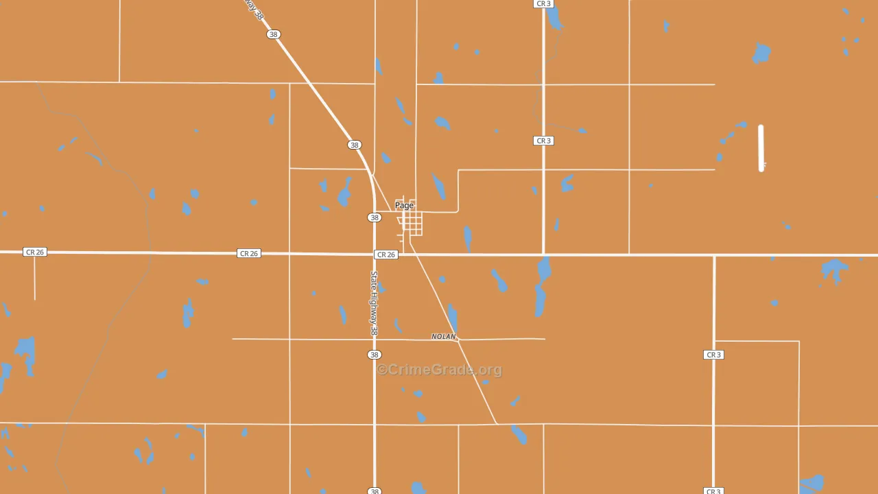 Page, ND Map of Murder Rates