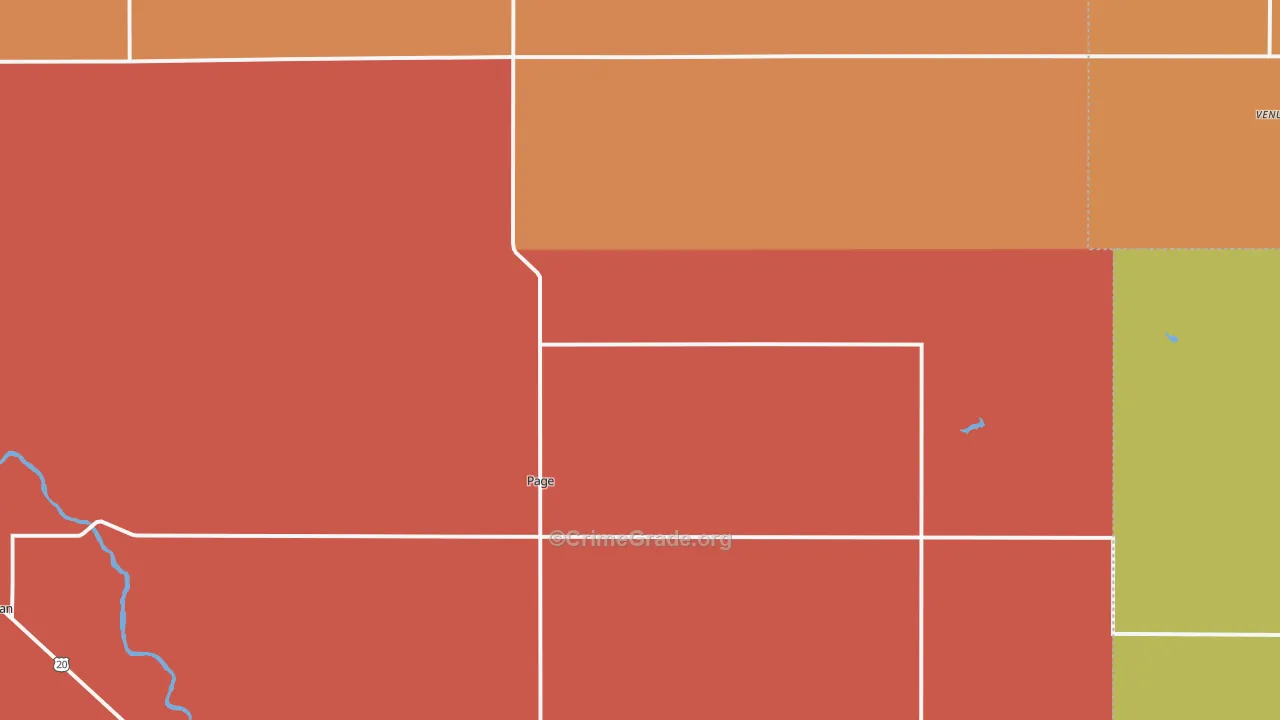 Page, NE Map of Murder Rates