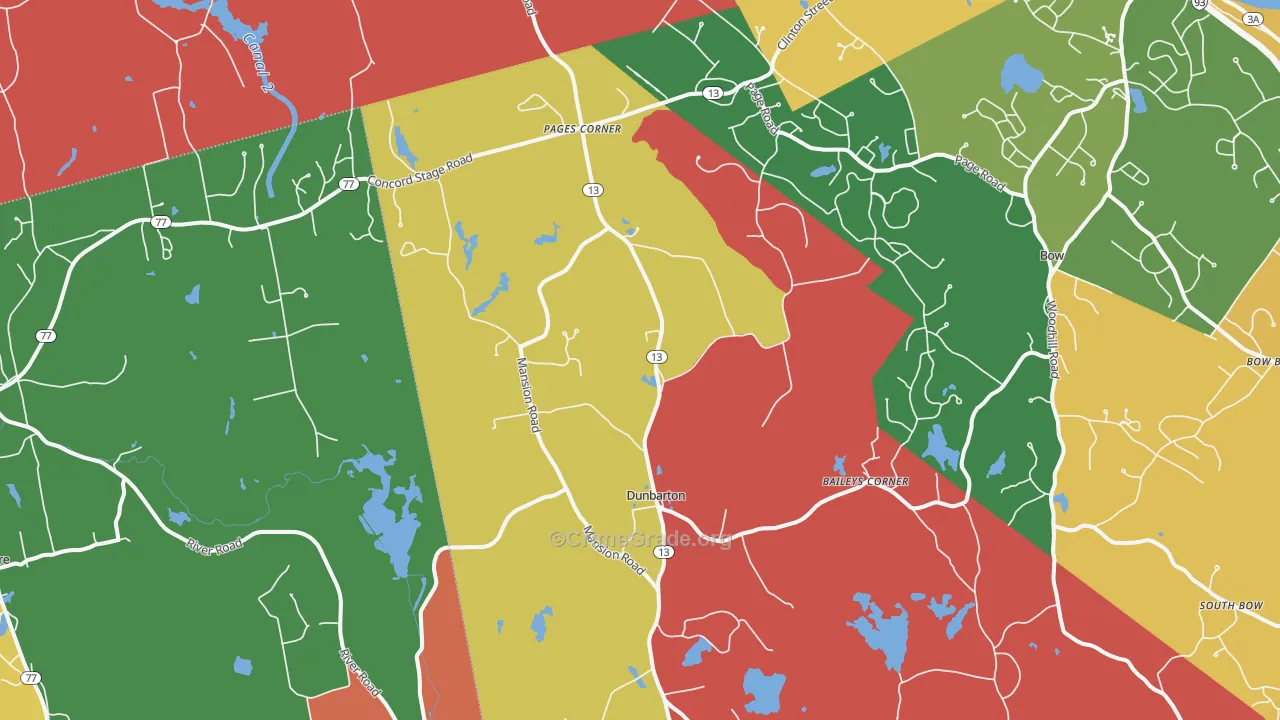 Pages Corner, NH Map of Murder Rates