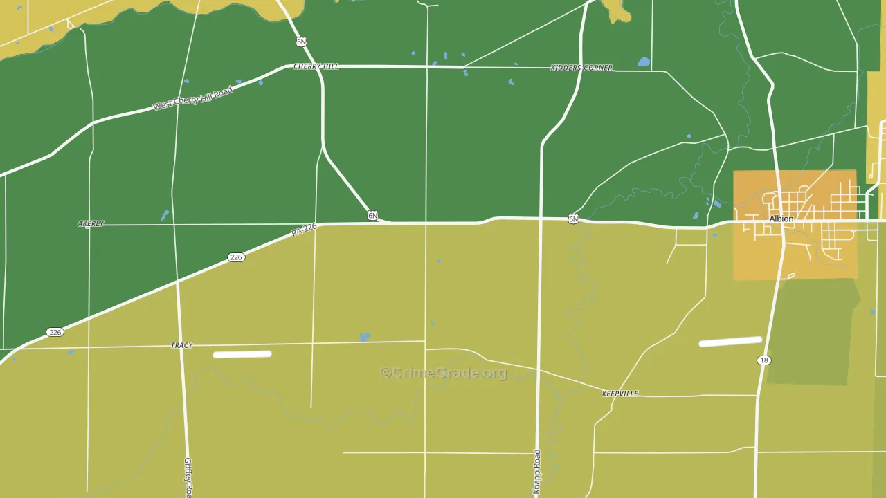 Pageville, PA Map of Murder Rates