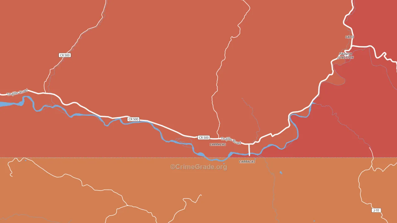 Pagosa Junction, CO Map of Murder Rates