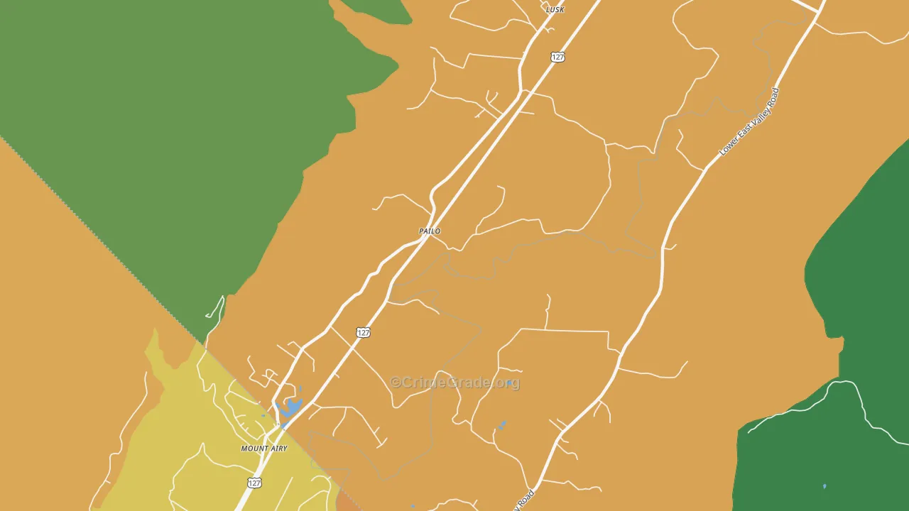 Pailo, TN Map of Murder Rates