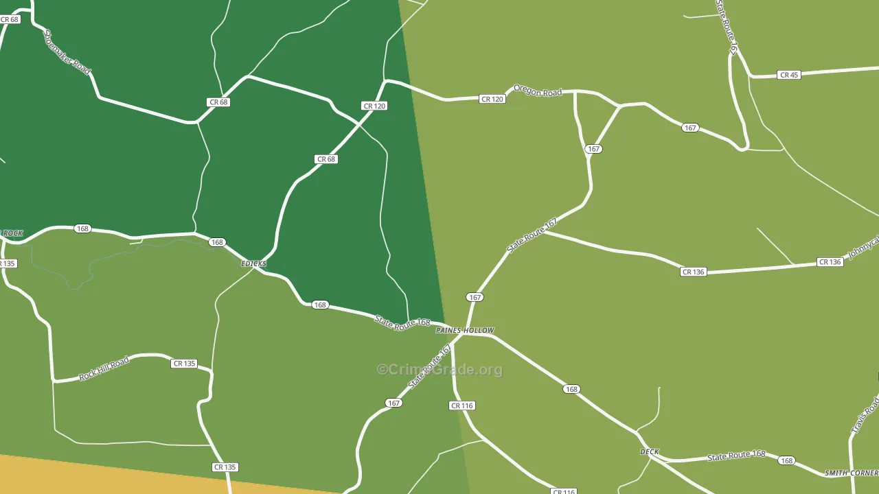 Paines Hollow, NY Map of Murder Rates