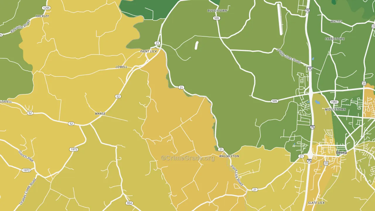 Paint Lick, KY Map of Murder Rates